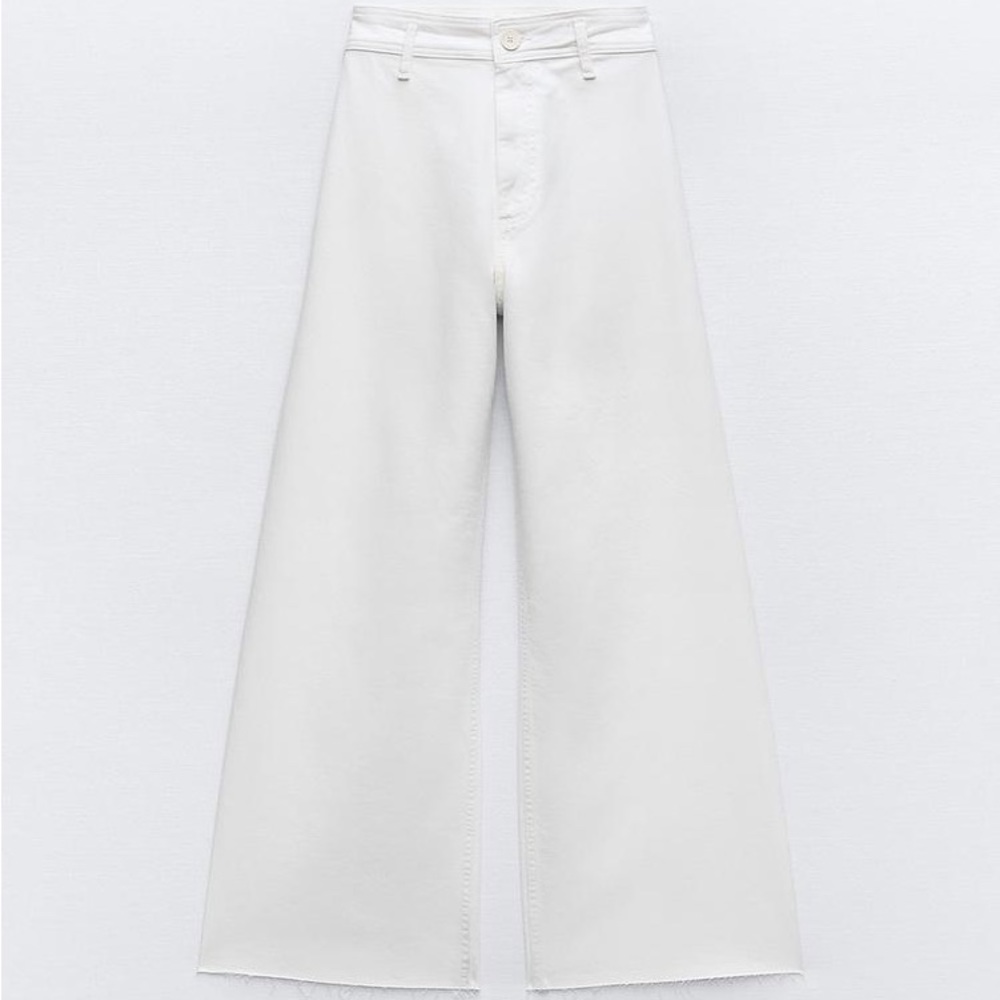 Zara ZW COLLECTION HIGH WAIST MARINE STRAIGHT POCKET JEANS